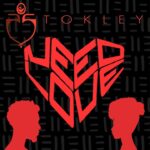 Album cover with two red silhouette profiles facing each other, a bold red geometric heart emblem between them, and a stethoscope graphic on a dark patterned background.